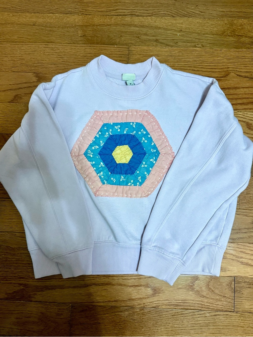 Handmade Quilt Block Sweatshirt - Women’s M